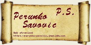 Perunko Savović vizit kartica